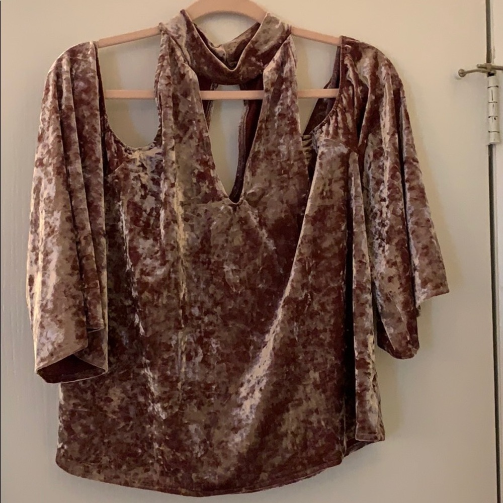 American Eagle velour party top